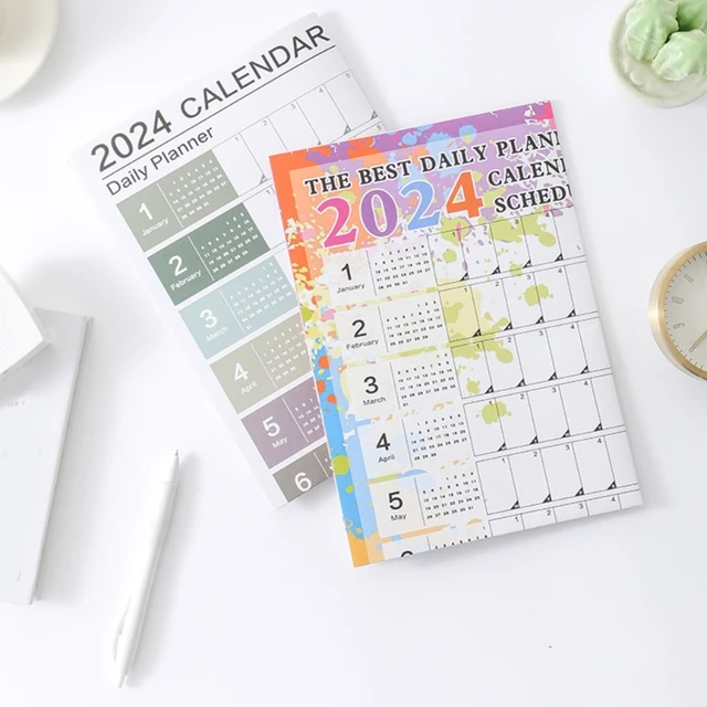 2024 Wall Hanging Calendar Kawaii Yearly Planner Sheet Memo Pad To Do List  Agenda Schedule Organizer Check List Home Office