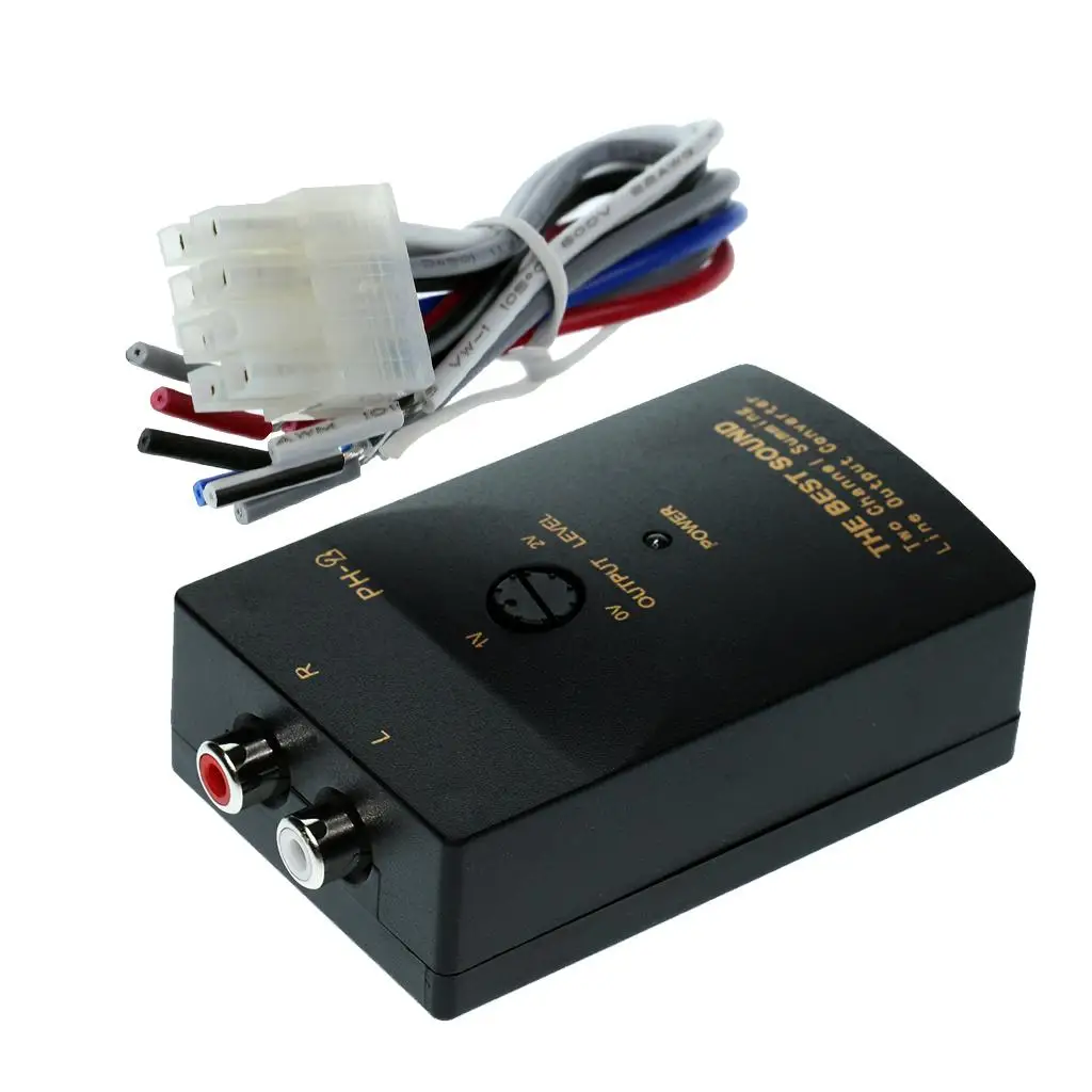 New Audio RCA Speaker High To Low Output Converter with Adapter Wire