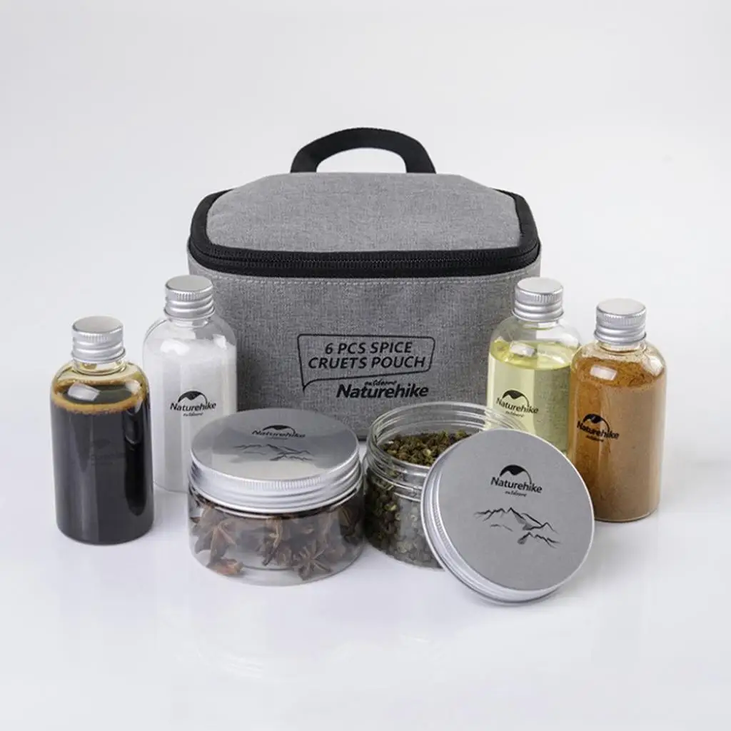 Portable Camping Condiment Jar  Traveling Picnic BBQ Spice Cruets