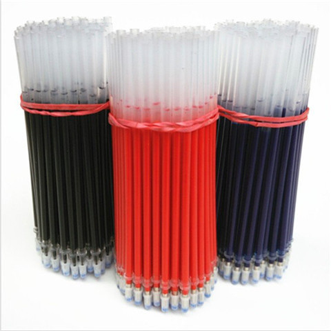 10/20/30 pcs/set 0.5mm Gel Pen Refills Red Blue Black Ink Stationery Writing Supplies Office Signature Rods Office School Needle