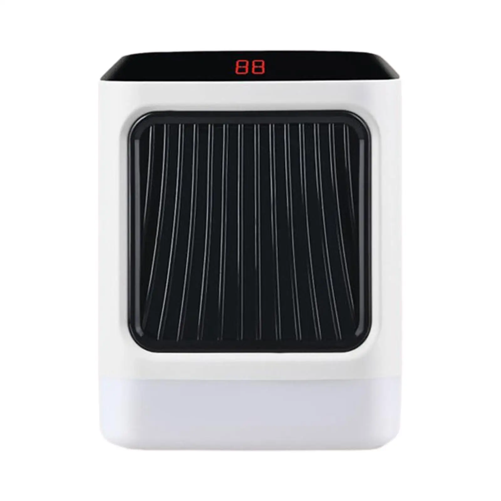 Portable Electric Heater Thermostat Night Light Timer Fast Heating 800W Fan Heater for Desk Indoor Use Office Bedroom Home