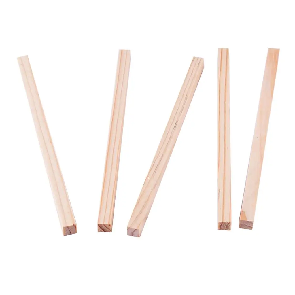 5x5x250mm Smooth Square Pine Wood Sticks Woodcraft Woodcraft Chopsticks