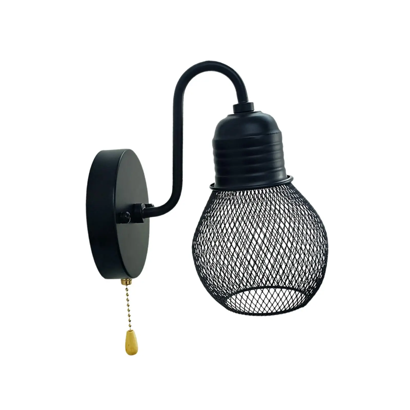 Industrial Metal Wall Sconce with Pull Chain Switch for Living Room Hotel
