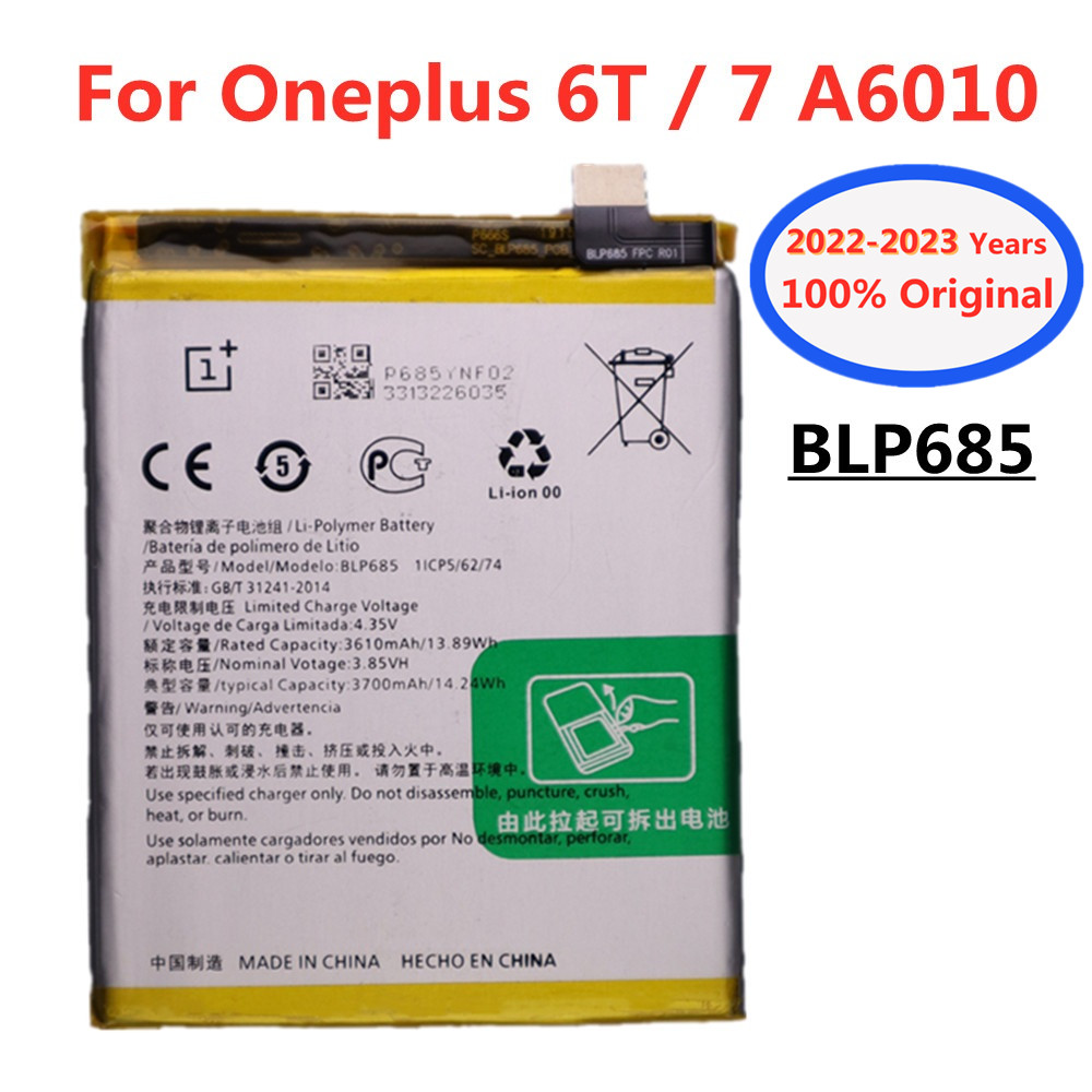 2023 Новый BLP685 3700 мАч Оригинальный аккумулятор для телефона OnePlus 6T  7 A6010 One Plus 6T 7 оригинальные сменные батареи | AliExpress