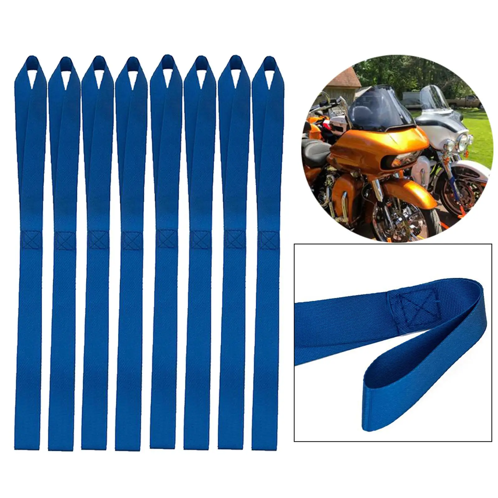 8Pcs tie Straps, Breaking Strength Belts for and Confident  of Motorcycle Dirt Bike ATV UTV