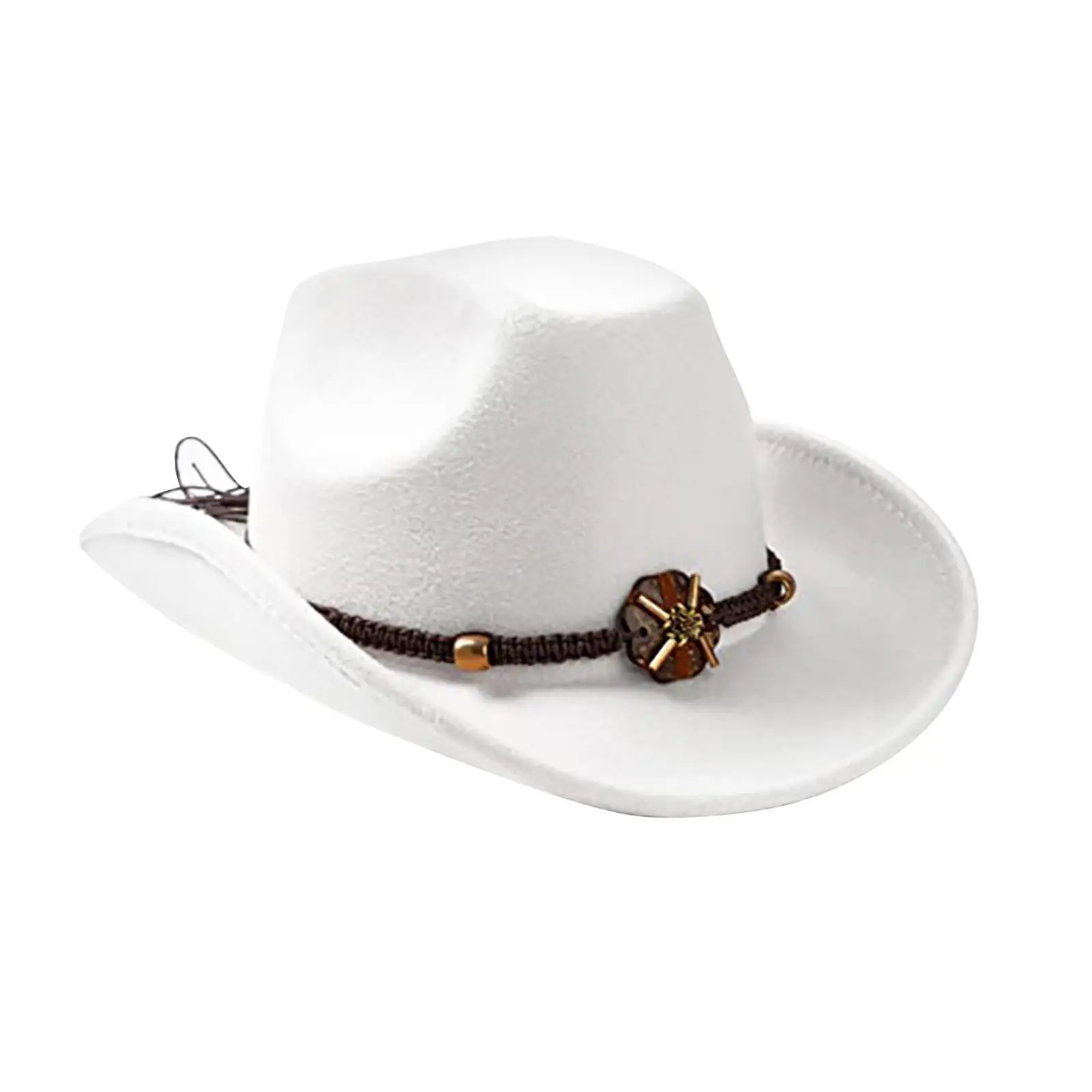 Classic Western Cowboy Hat Sun Hats Cosplay Props Big Brim Fancy Dress Costume Sunshade for Teens Adults Party Dress up Fishing