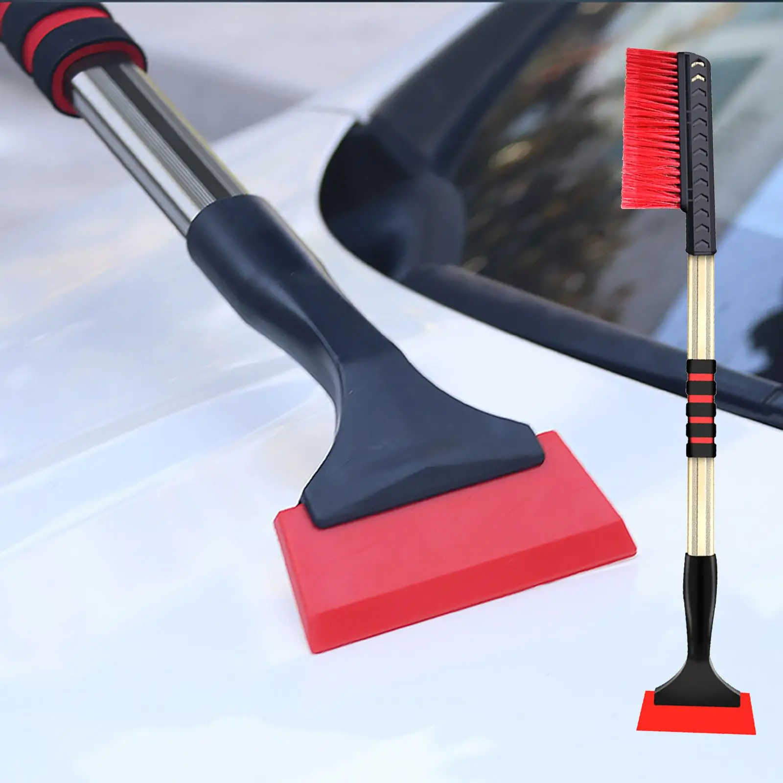 Professional Snow Removal Brush Tool Telescopic Handle Car Window Snow Cleaner Ice Snow Scraper for Truck SUV Vehicle Car