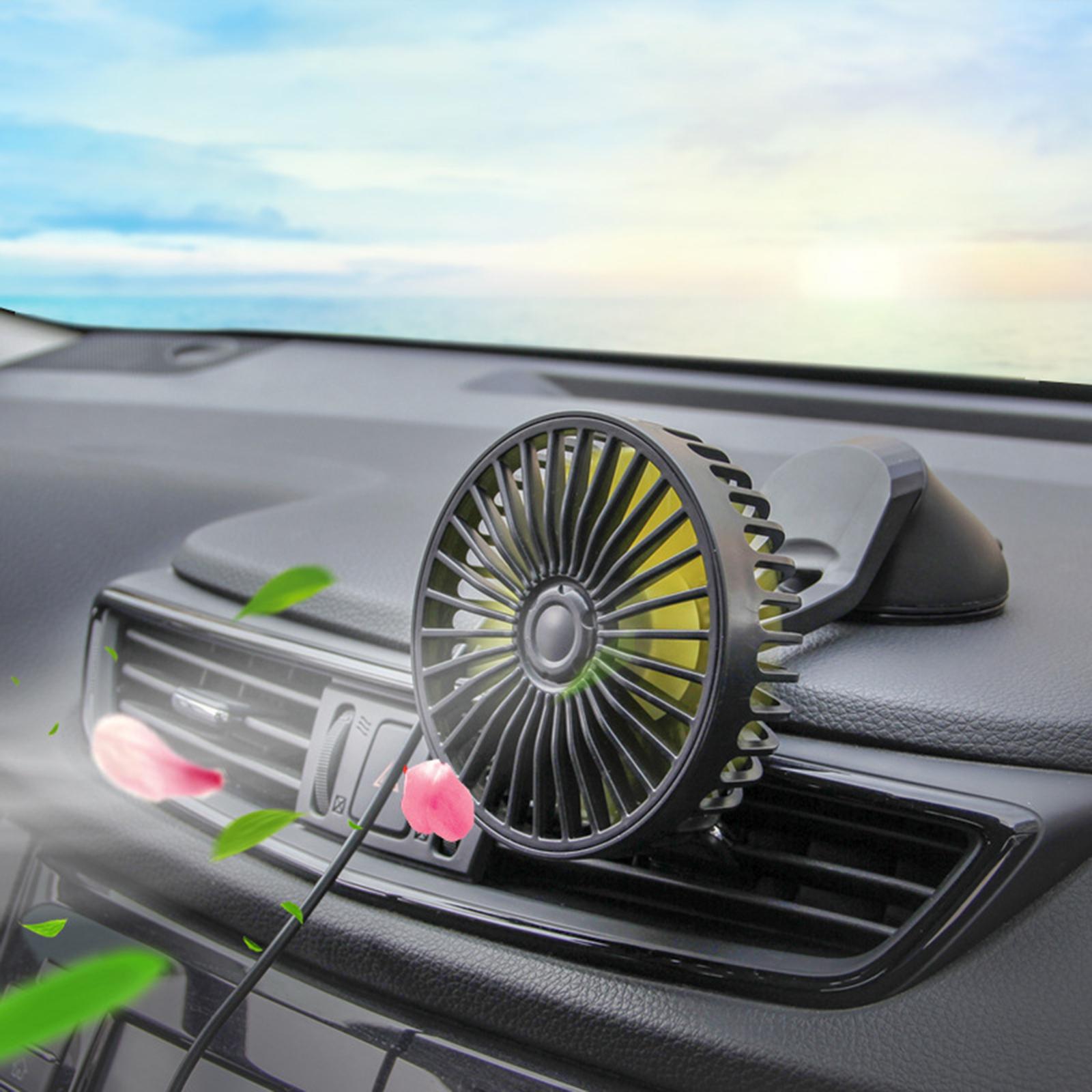 USB Fan Electric Low Noise Suction Cup Cooling Air for Car RV Home