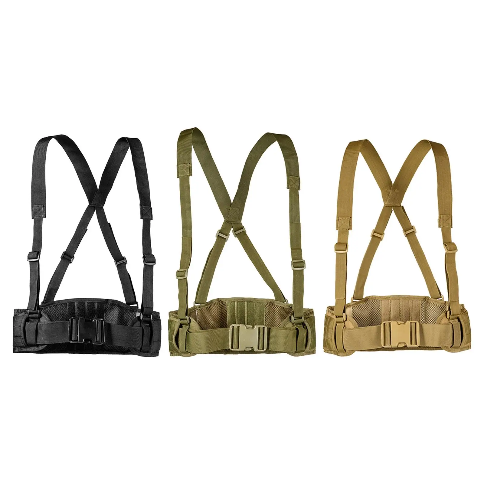 Outdoor Belt Waist Belts Heavy Duty Adjustable Breathable Utility Belt for Hiking Outdoor Sports Hunting Game Equipment
