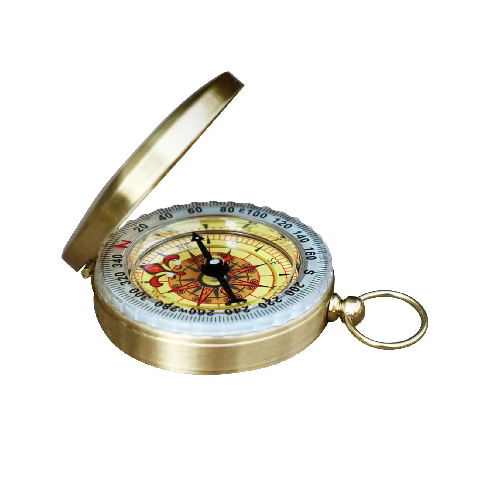 Camping Survival Compass Mini Waterproof Compact Pocket Compass Luminous Compass for Climbing Backpacking Outdoor Activities