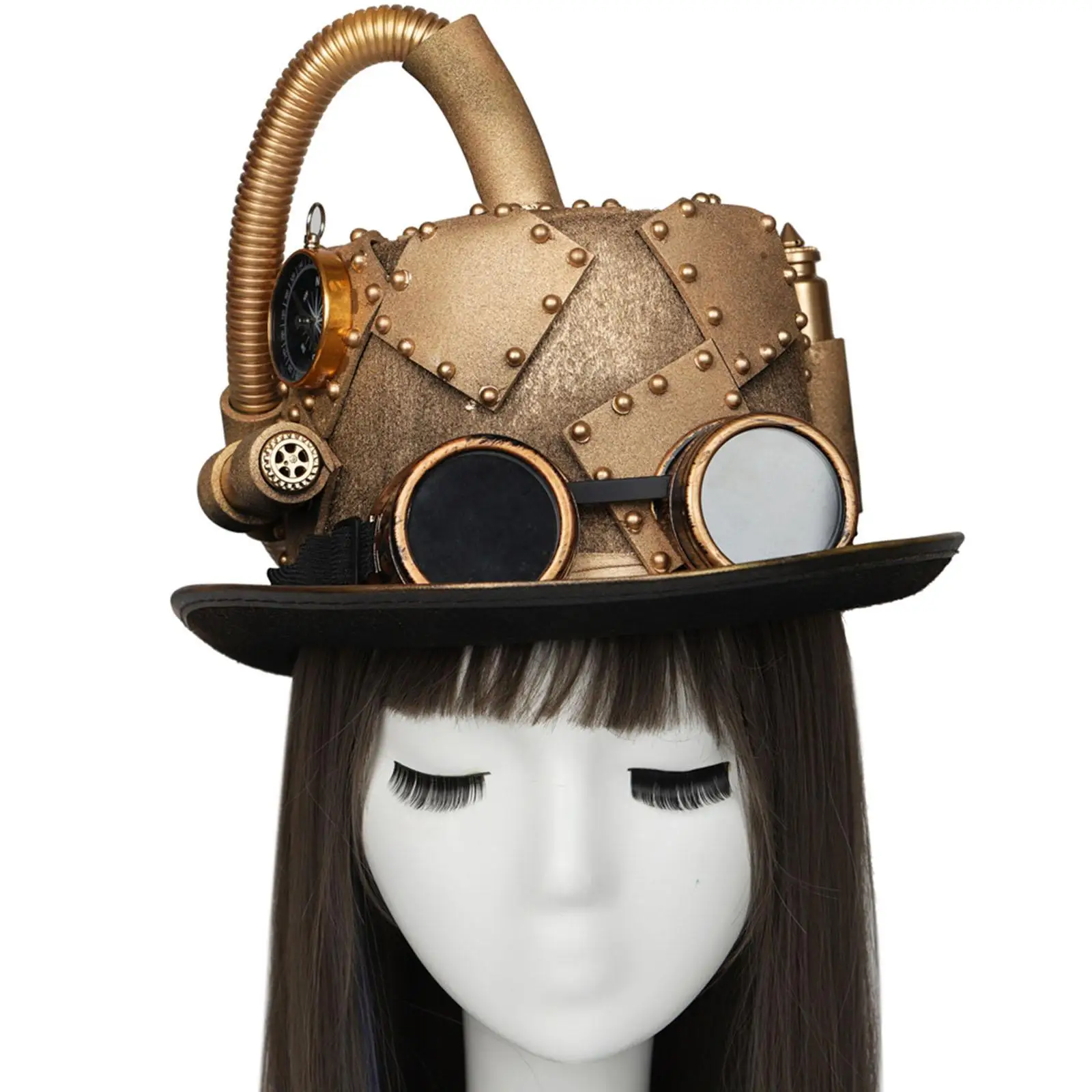 Steampunk Top Hat Gothic Vintage Head Gear Headwear Costume Accessories Fedoras for Party Cosplay Supplies Unisex Halloween