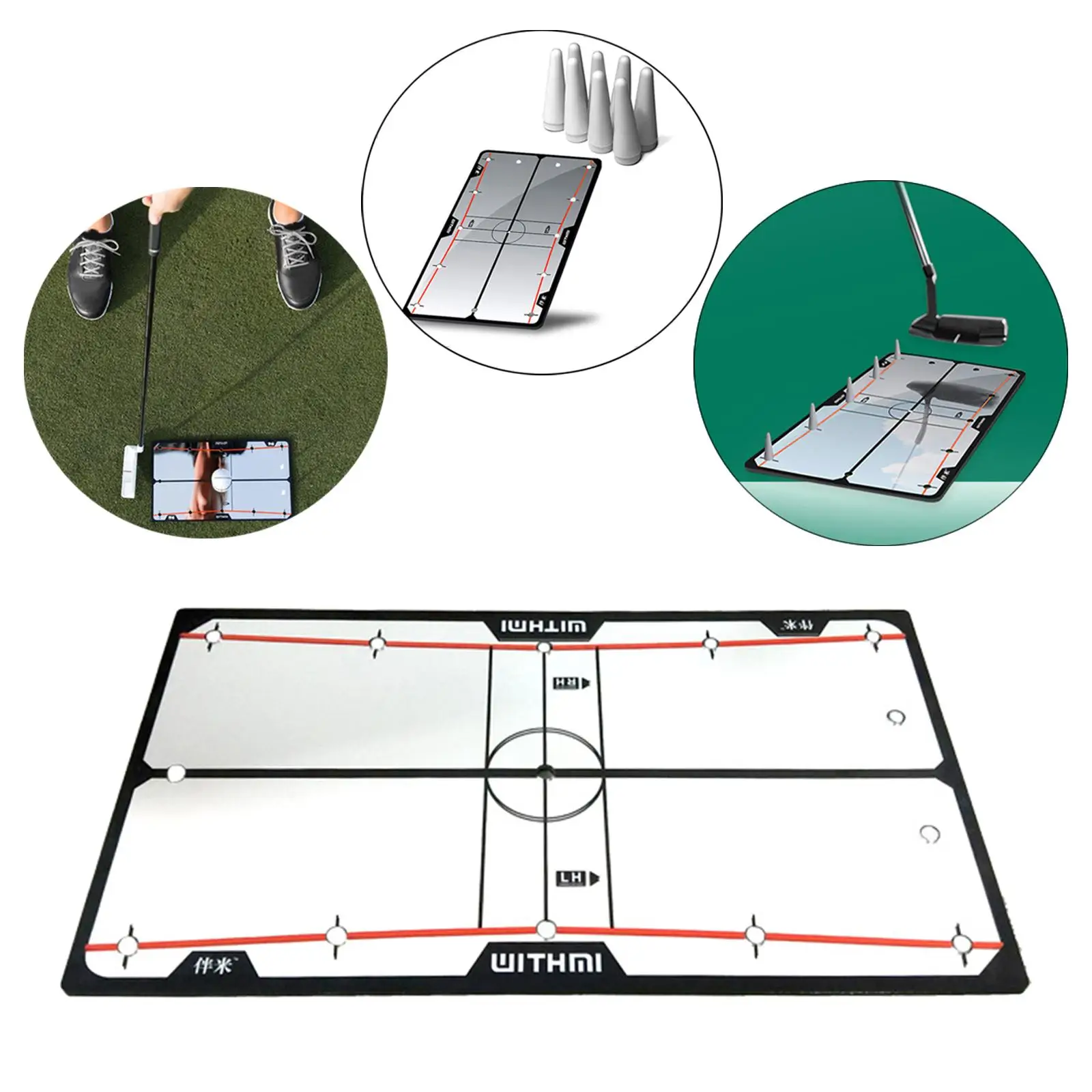 Alignment Alignment Mirror Compact Golf Putt Technique Accuracy Posture Practice Correcting Trainer for Indoor Outdoor Training