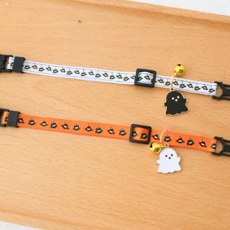 Title 5, Halloween Cat Collars Adjustable Pet Collar Dog...