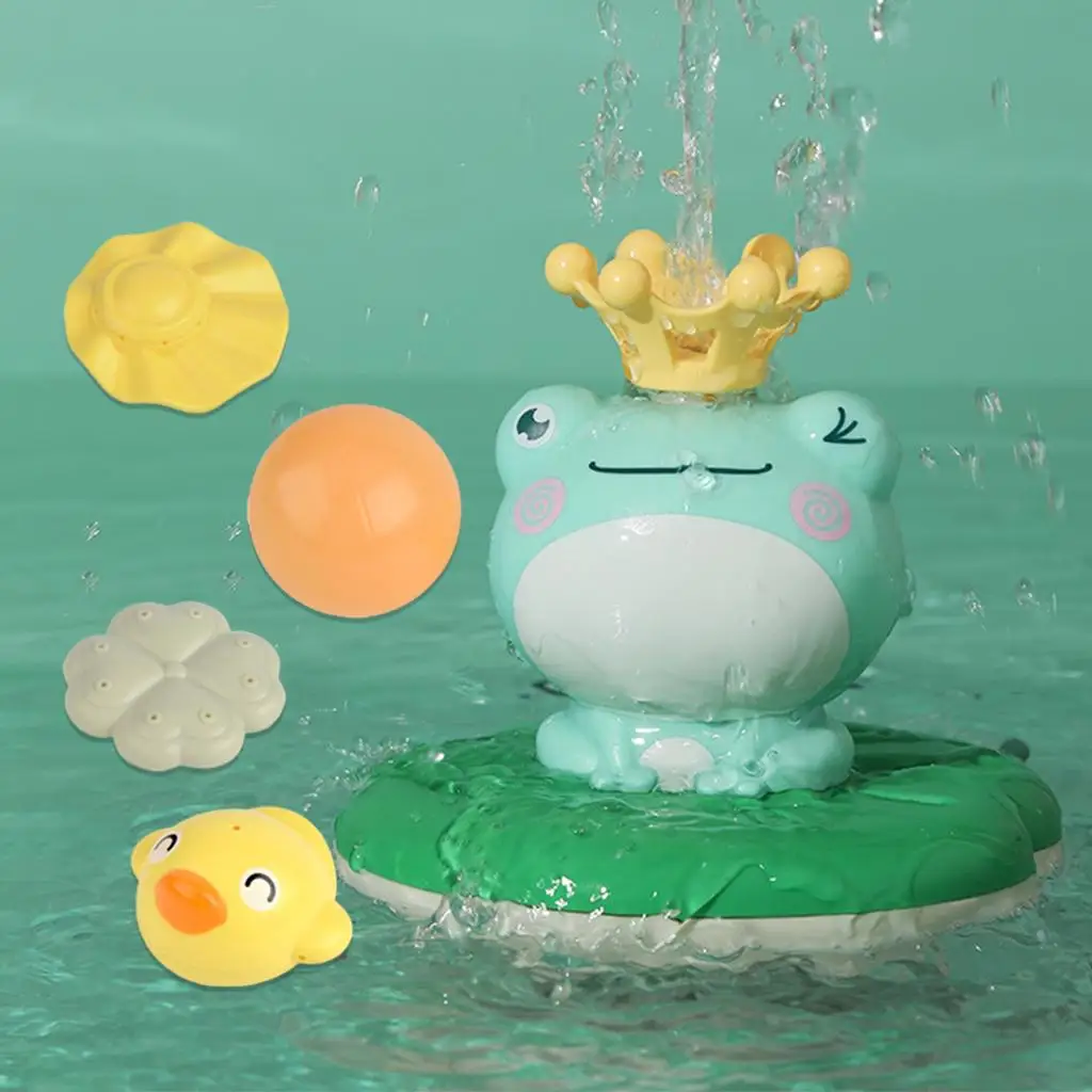 Baby Bath Toys Cute Frog Water Ball Electric Sprinkler Fountain