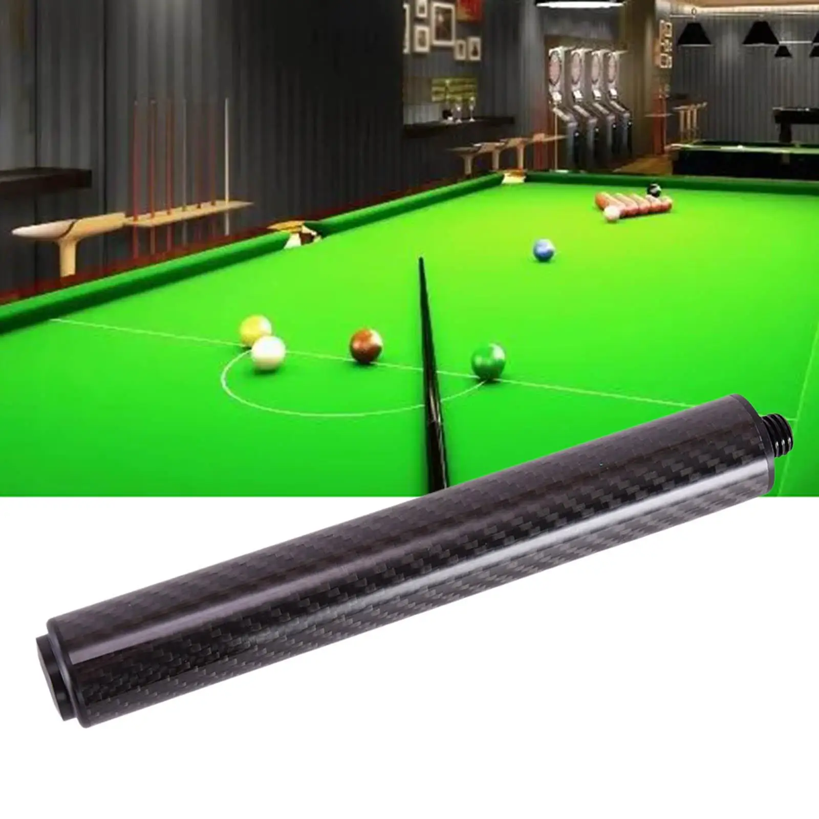 Lightweight Billiards Cue Extension Accessories Carbon Fiber Extendable Pool Cue Butt End Extender Parts