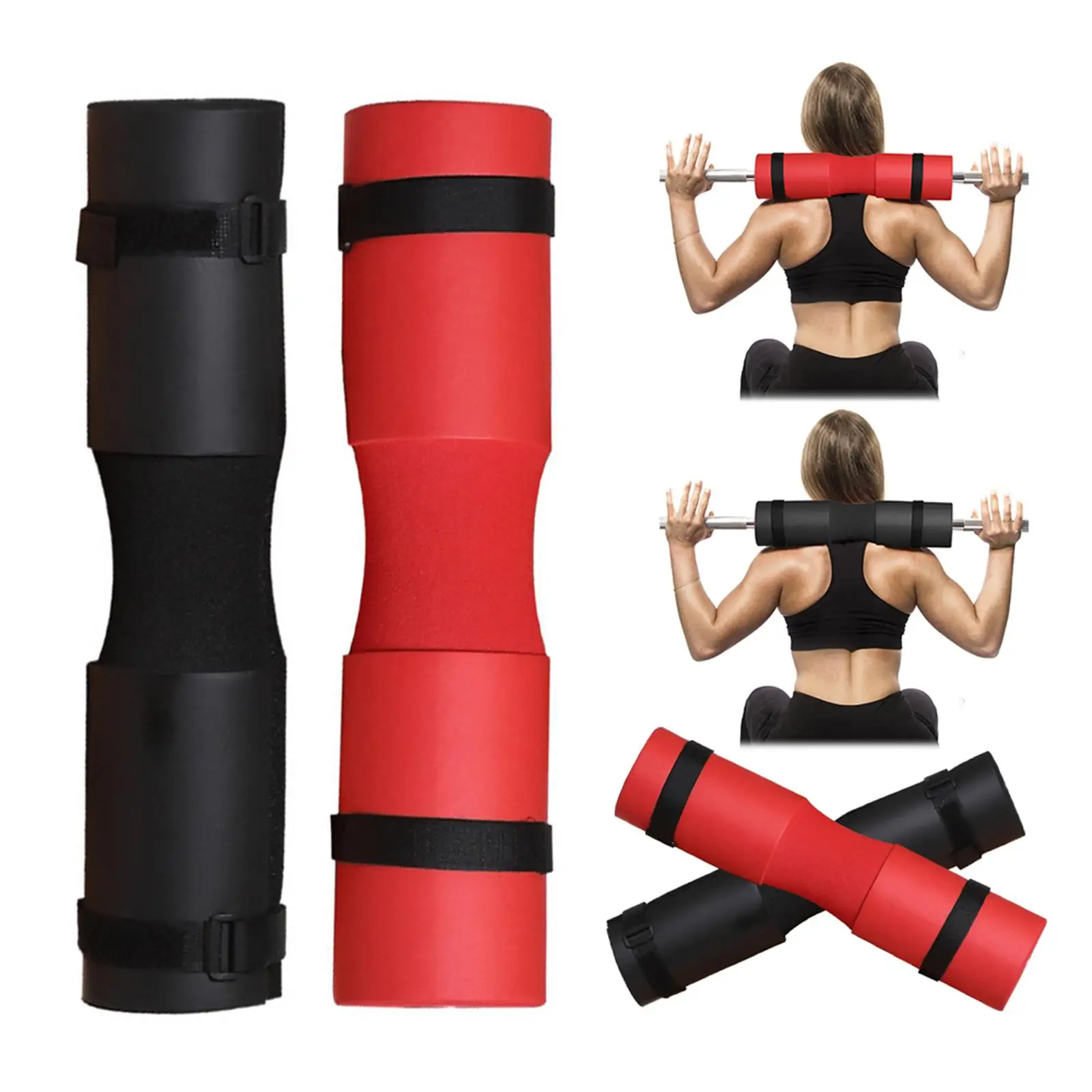 Standard Barbell Pad with  Straps Webbing Advanced  Foam Sponge Protective Pad Cushion Protective Grip Accessories