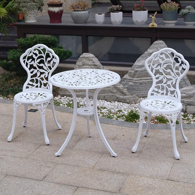 Title 1, KAI LI Terrassen-Bistro-Sets, 3-teilig, Alumini...