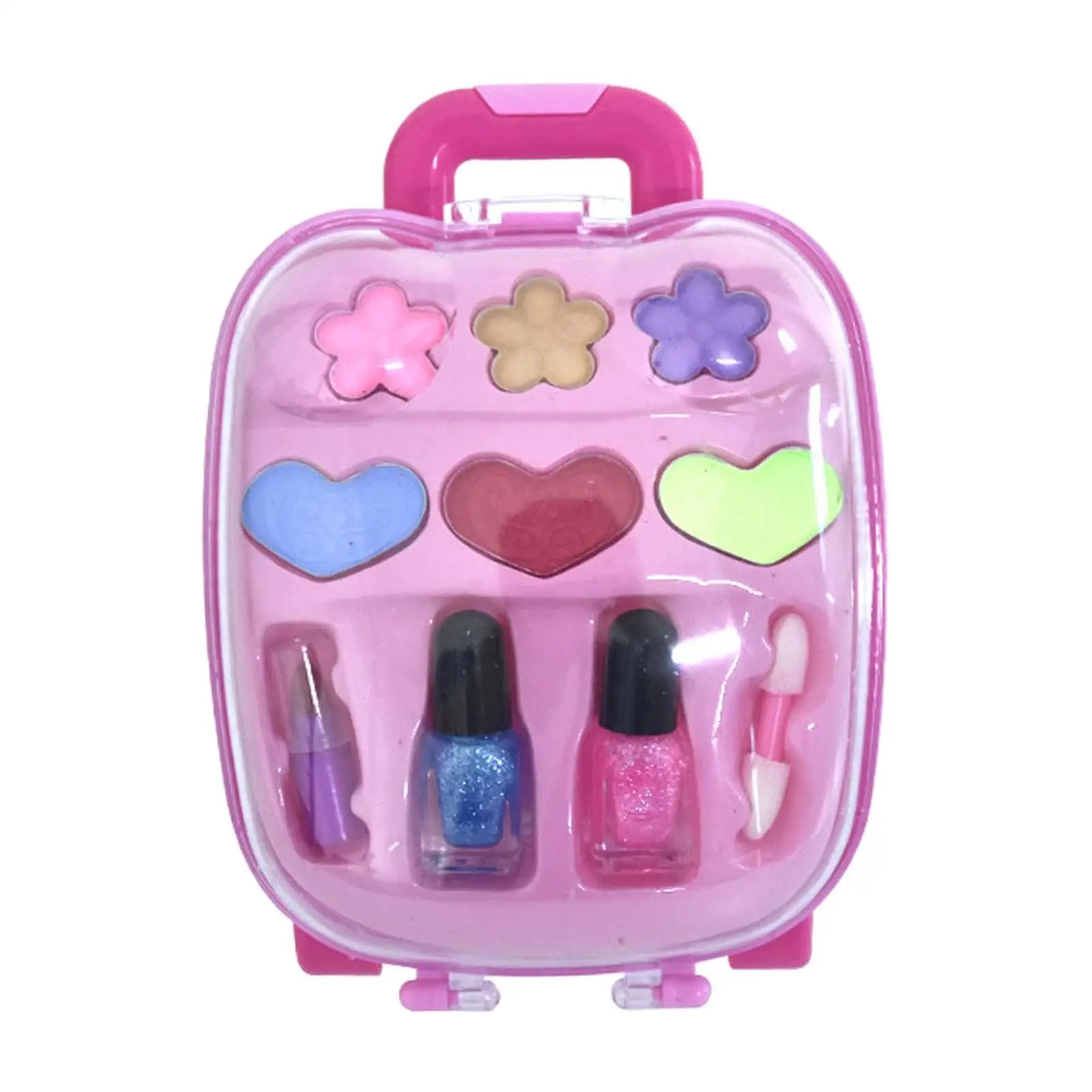 Girls Makeup Toys Princess Dress up Beauty Set Portable Princess Cosmetic Toy for Kids Toddlers Children Age 3 4 5+ Present Gift