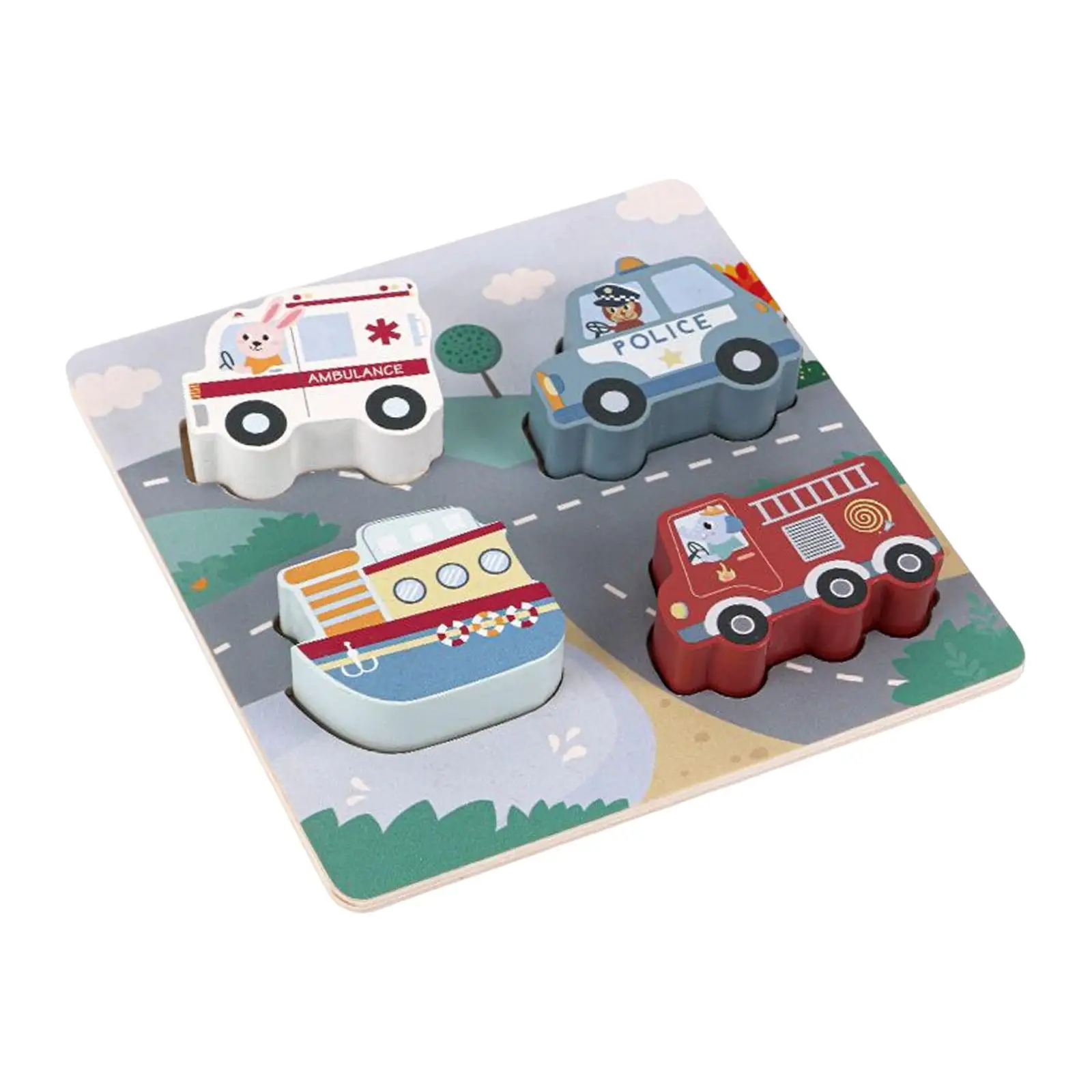 Traffic sound Education Shape Puzzle Vehicle Identification Color Recognition for Travel