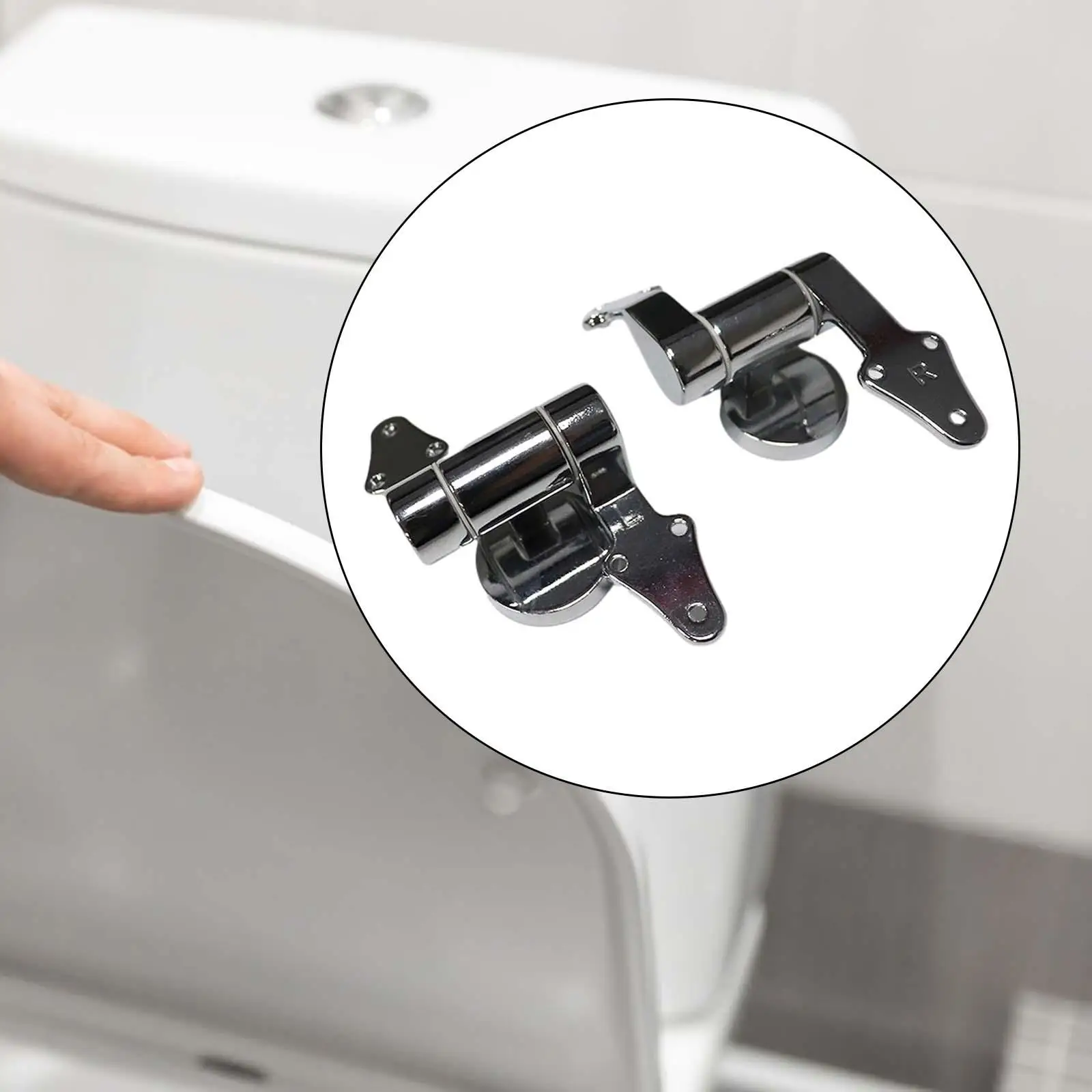 Toilet Seat Hinge Mountings Durable Multipurpose Zinc Alloy Universal Hinge Tightening for Bathroom Flush Toilet Cover