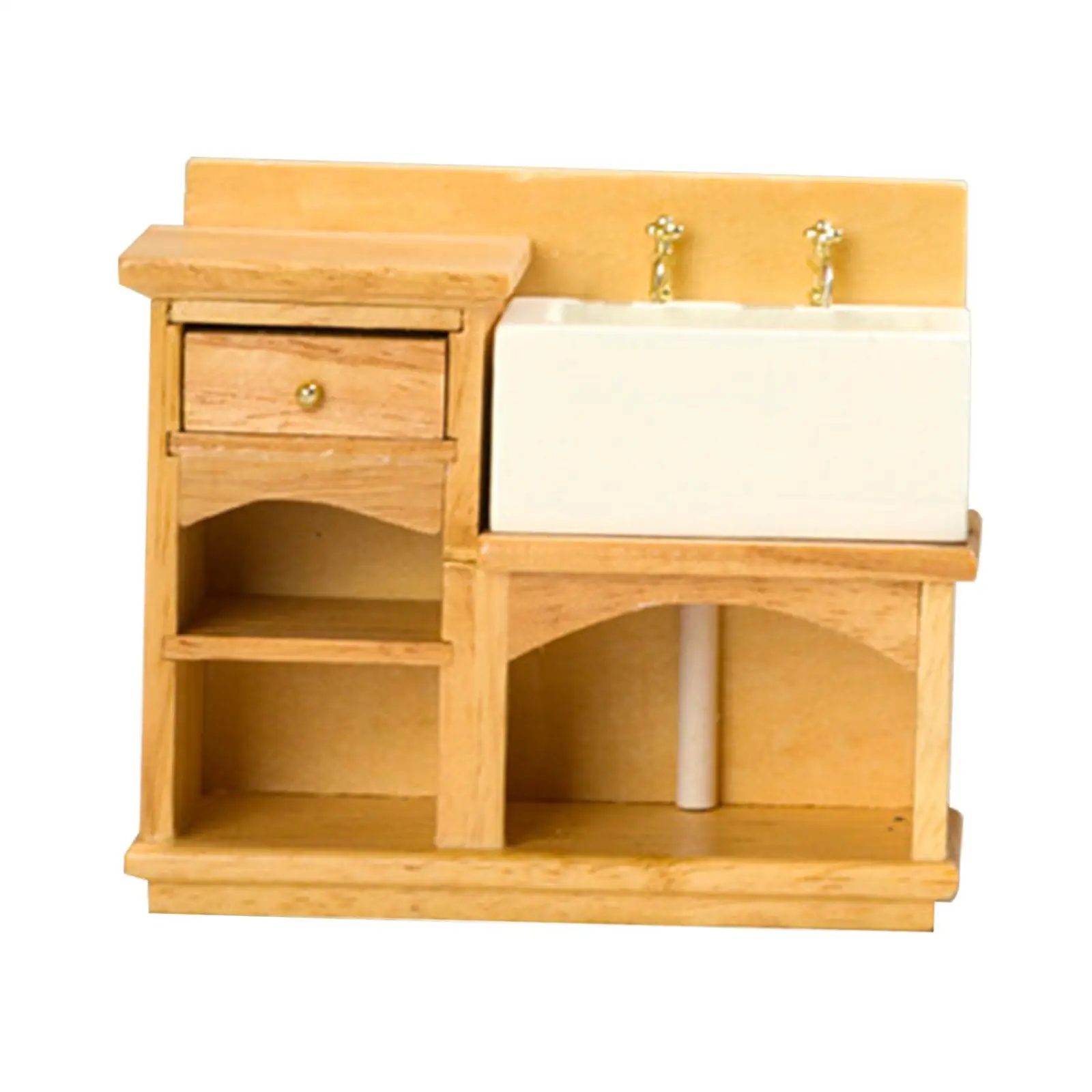 1:12 Wash Cabinet Mode,1/12 Dollhouse Wash Cabinet, 1:12 Miniature Cabinet Furniture for Kids Play House Toys