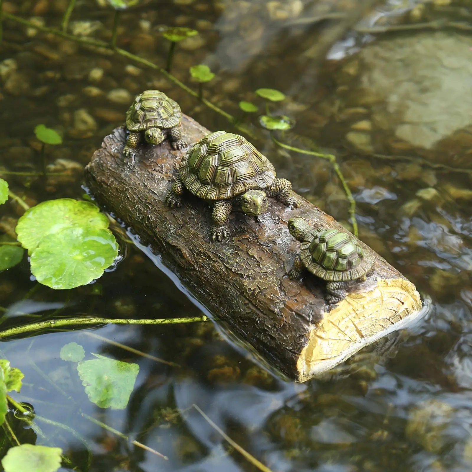 Artificial Water Floating Turtle Ornament Animal Figurines Fairy Garden Statue Decor Tortoise Climbing Platform for Shelf Table