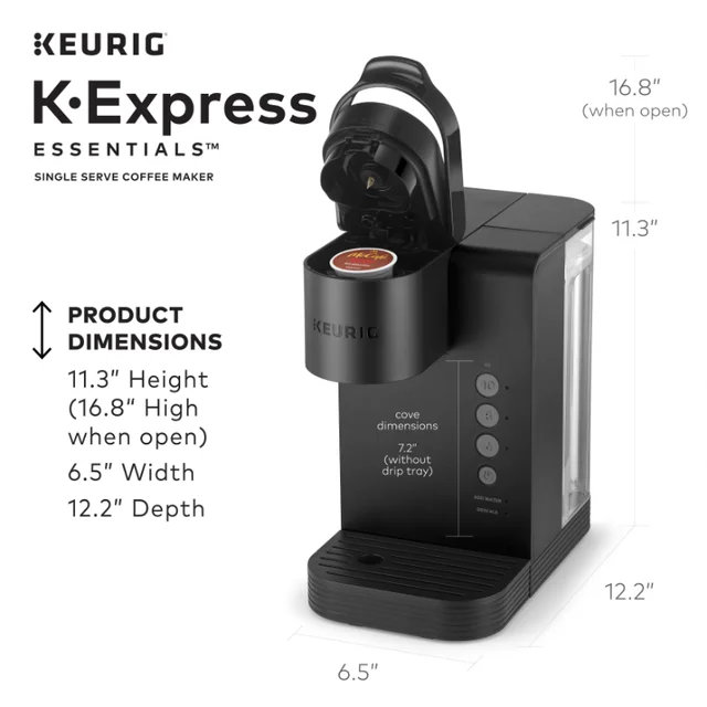 K-Cafe Essentials Single Serve K-Cup Pod Coffee, Latte and Cappuccino Maker,  Black - AliExpress