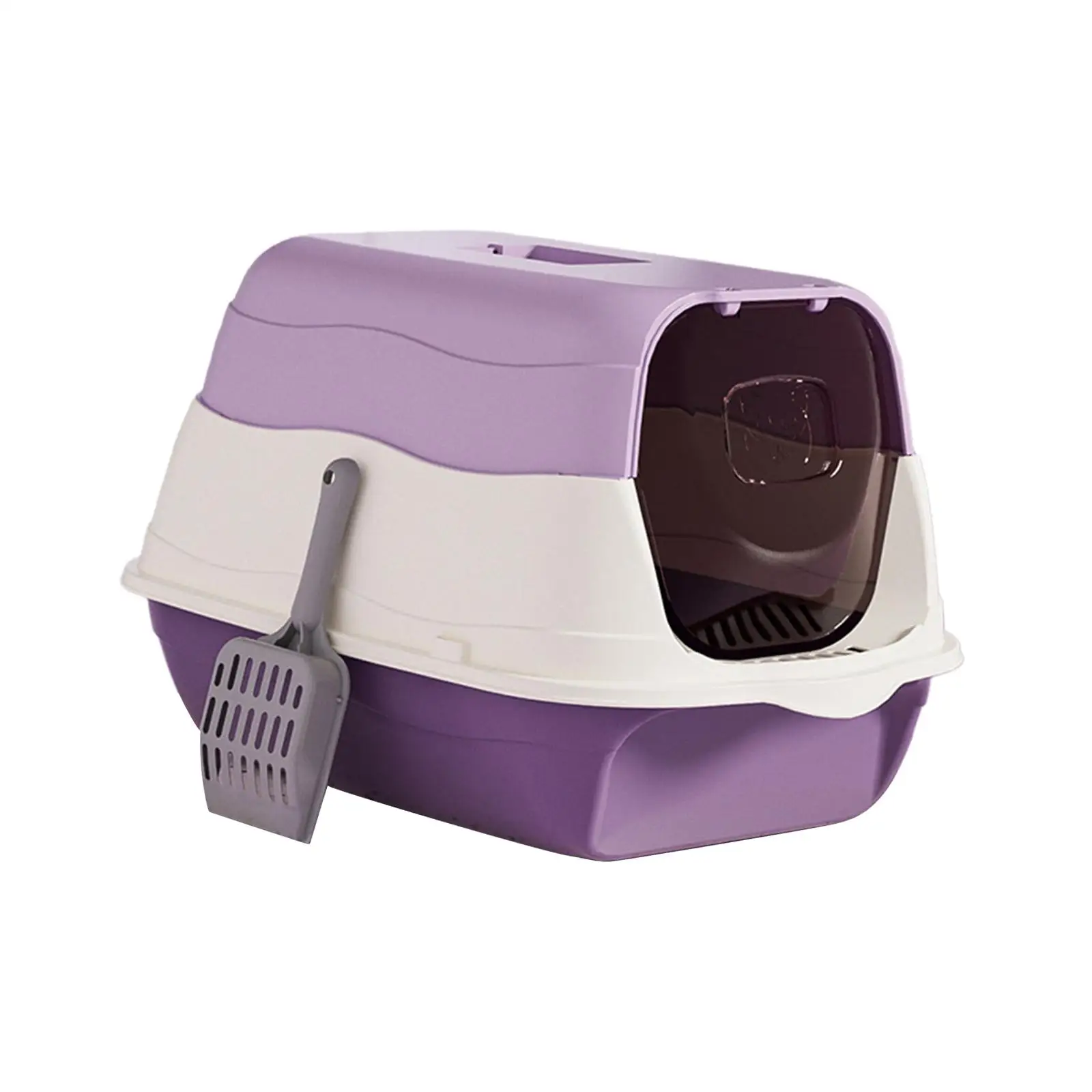 Hooded Cat with Lid Kitten Potty Detachable Easy to Clean Anti Splashing Durable Cat Litter Tray with Door Pet Accessories