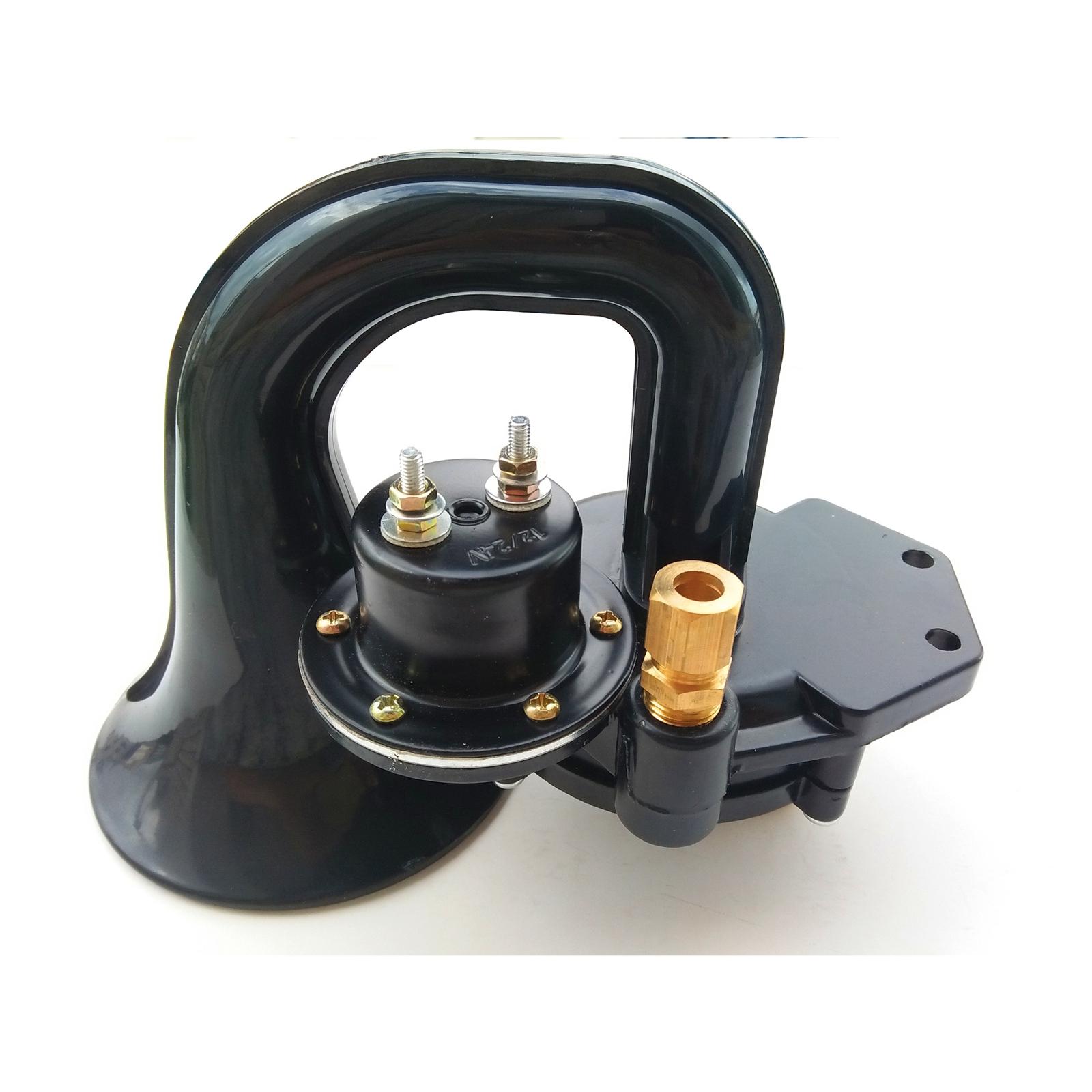 Air Horn 12V 24V with Compressor Electric 120dB Compact Loud Small Snail 10A Airhorn for Trucks Train Boat Bus Van Car