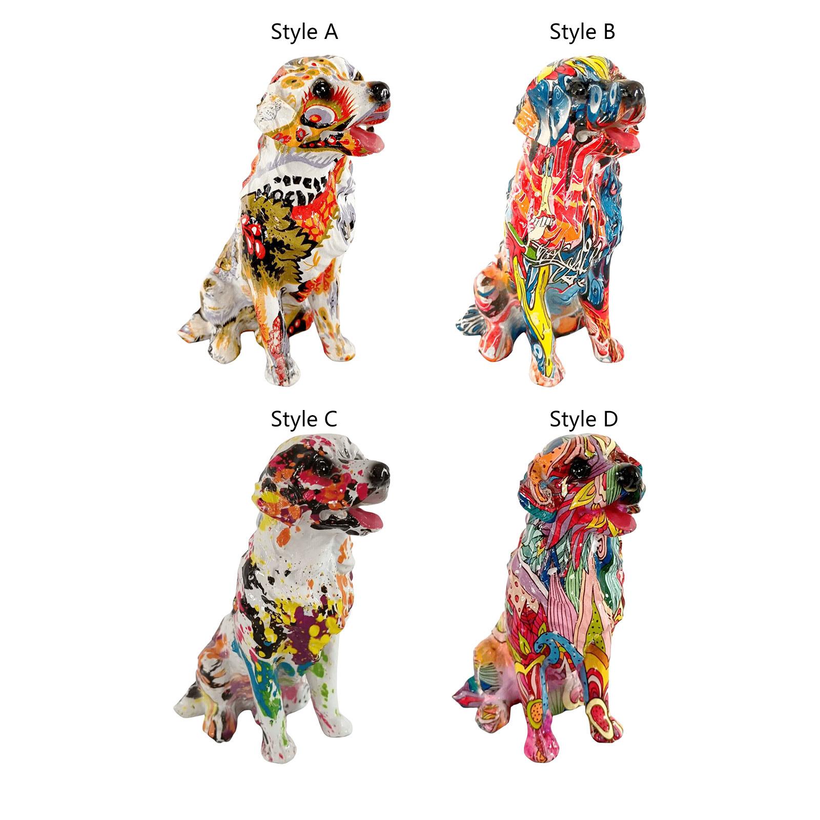 Resin Crafts Ornament Colorful Dog Statues Graffiti Figurines Sculpture for Living Room Dining Room Fireplace Bedroom Indoor https://ae03.alicdn.com/kf/S5ab0699922d44c45a55f044fddf8bd0cf.jpg