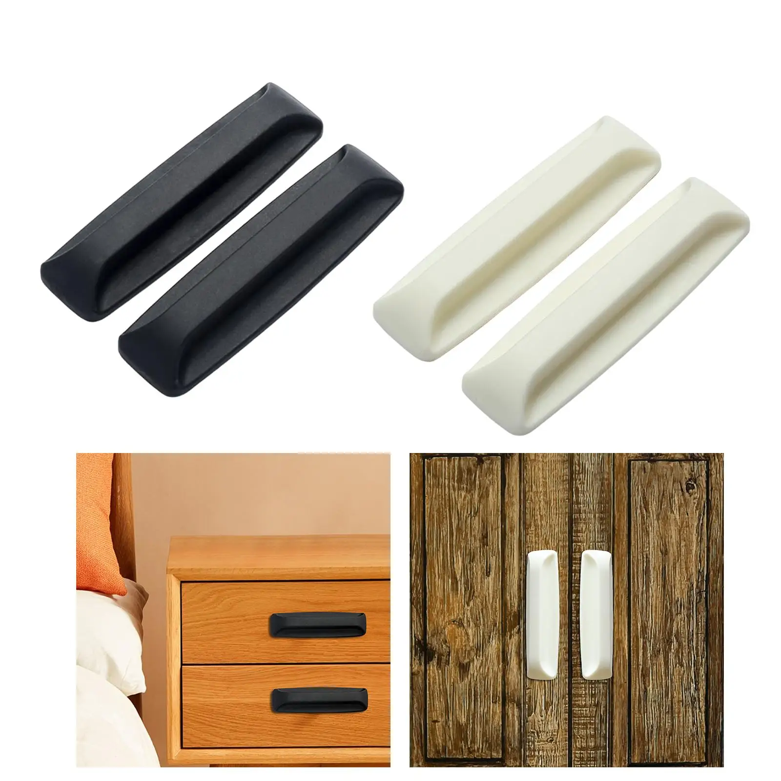 2 Pieces Drawer Pull Helper Holding Hands with Glue Universal Door Handle for Window Cabinet Bathrooms Wardrobe Sliding Door