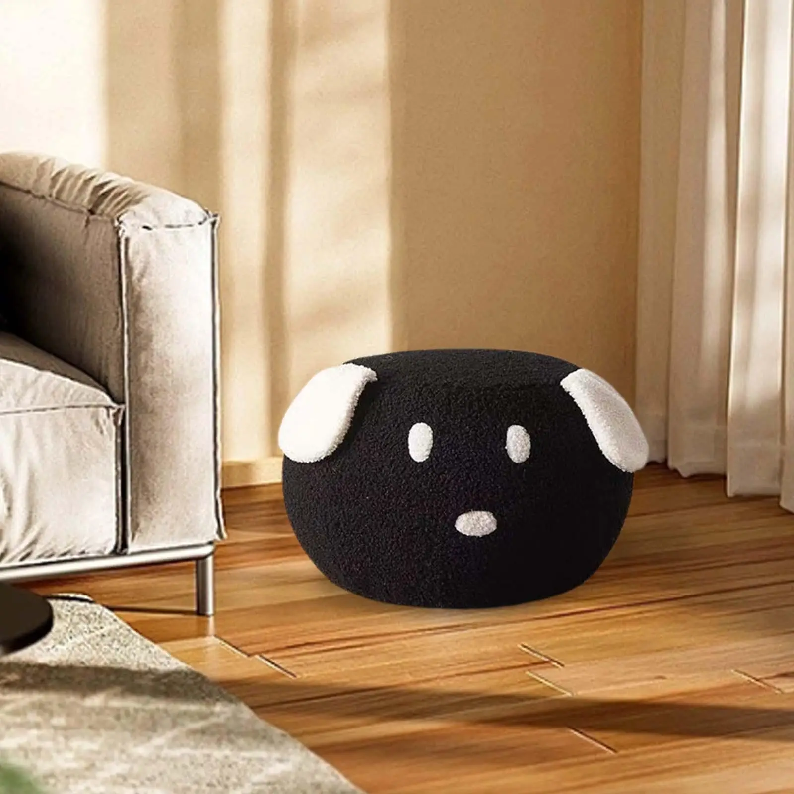 Cute Animal Footstools Decorative Portable Multifunctional Footstool Ottoman for Office Entryway Living Room Bedroom Gift