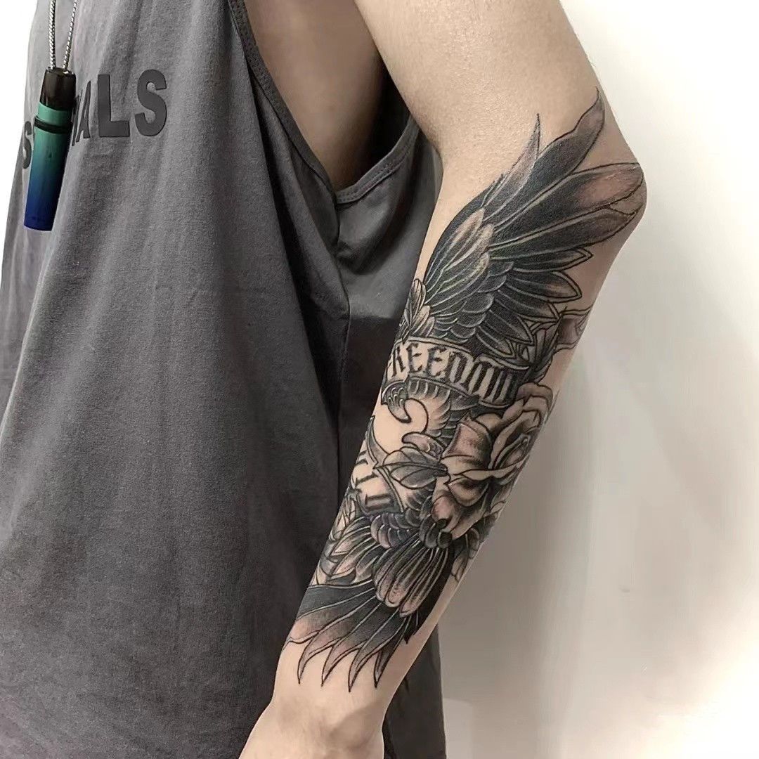 Kräuter Engel Temporäre Tattoos für Frauen Mann Punk Fake Tattoo Dauerhafte Arm Kunst Aufkleber Wasserdichte Flügel Tatuajes Temporales – Detail 2