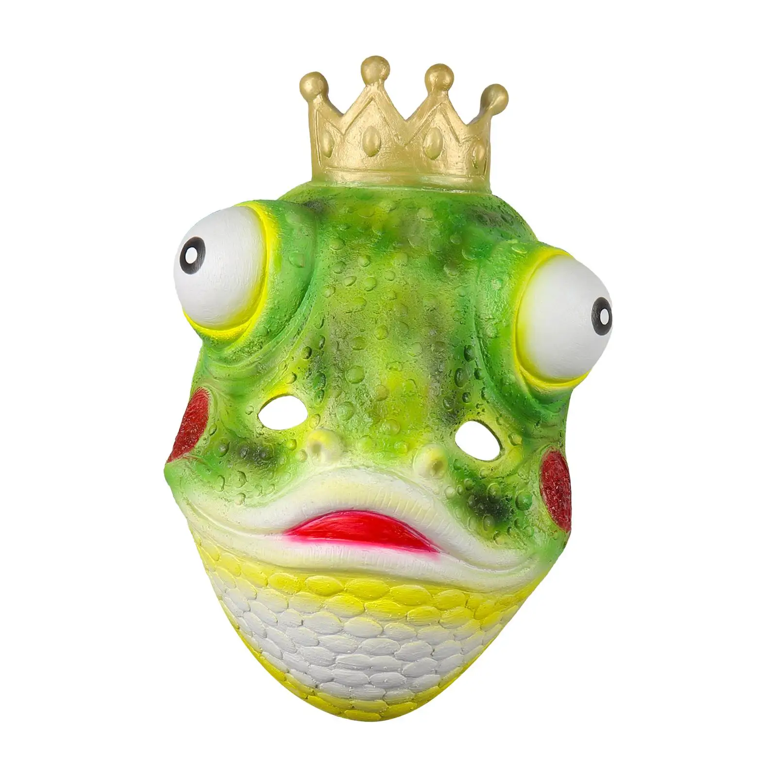 Frog Prince Mask Costume Accessory Face Cover Adults Frog Mask Animal Mask for Party Favor Carnival Stage Performance Birthday