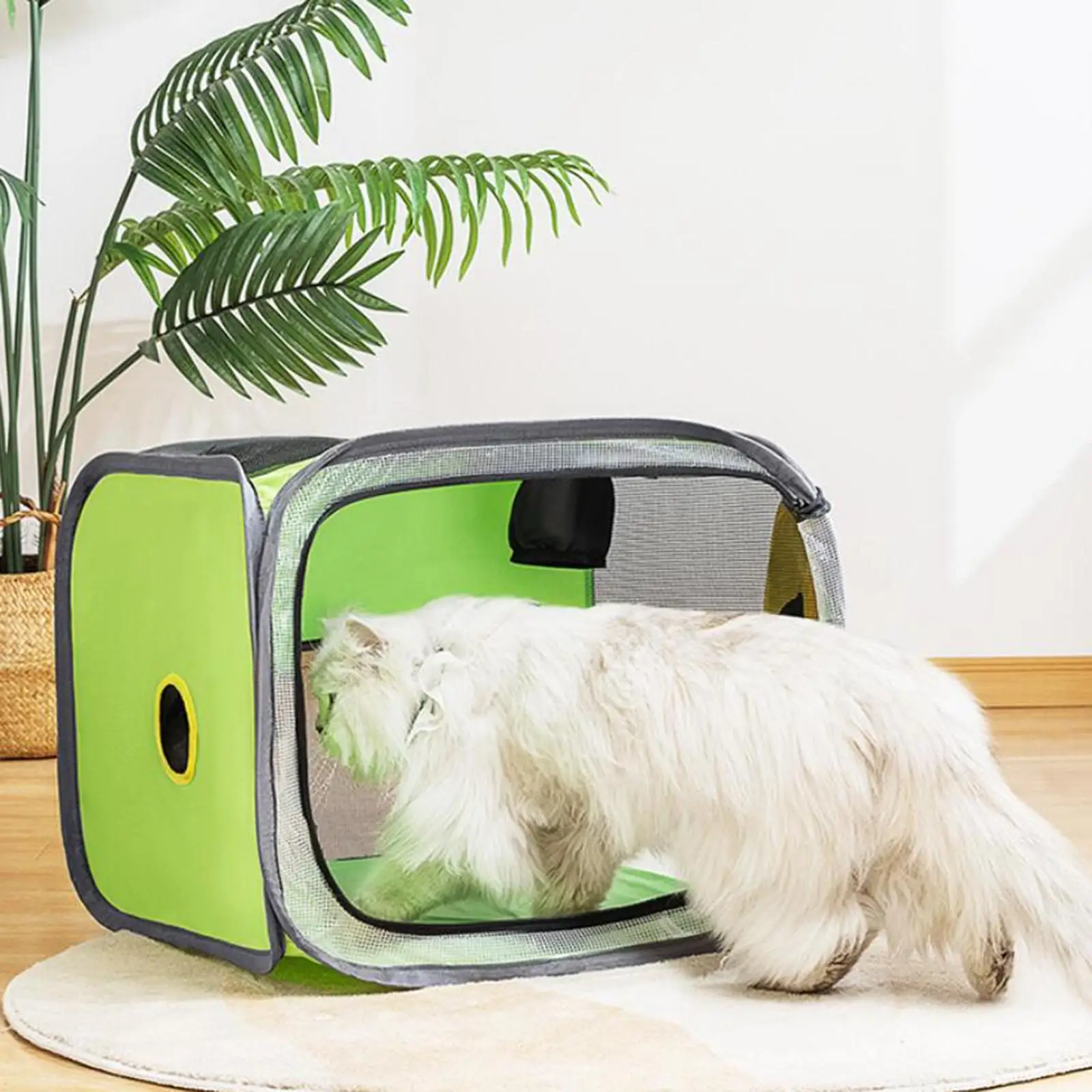 Pet Drying Box Hair Dryer Clean House Grooming Portable Anti Grab Cats Dogs Dryer Cage Drying Room for Shower Kitty Outdoor Bath