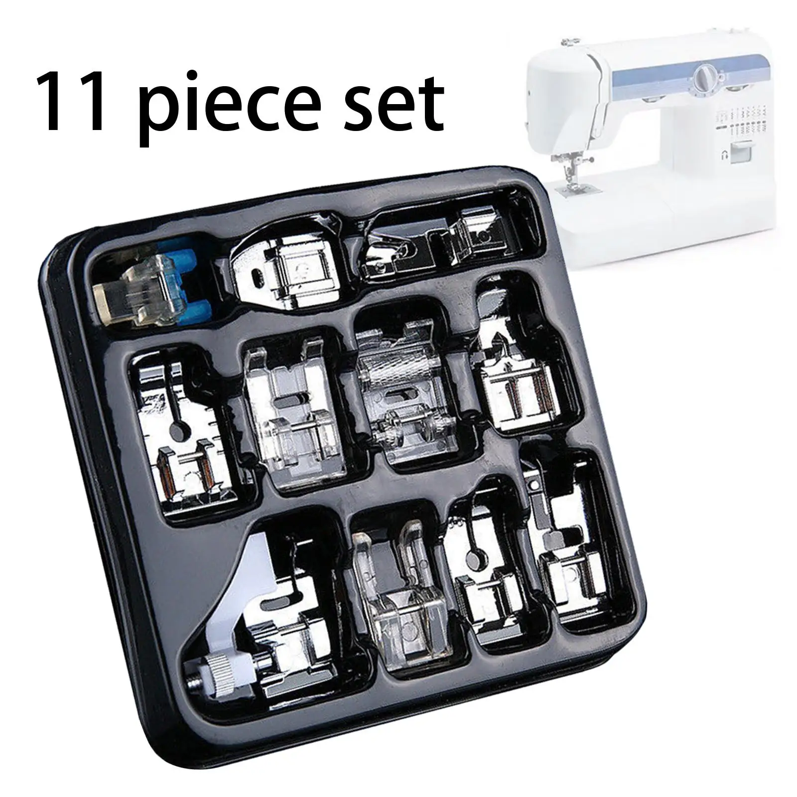 Presser Feet Set 11Pcs Sewing Machine Foot for Household Electric Sewing Machine Use