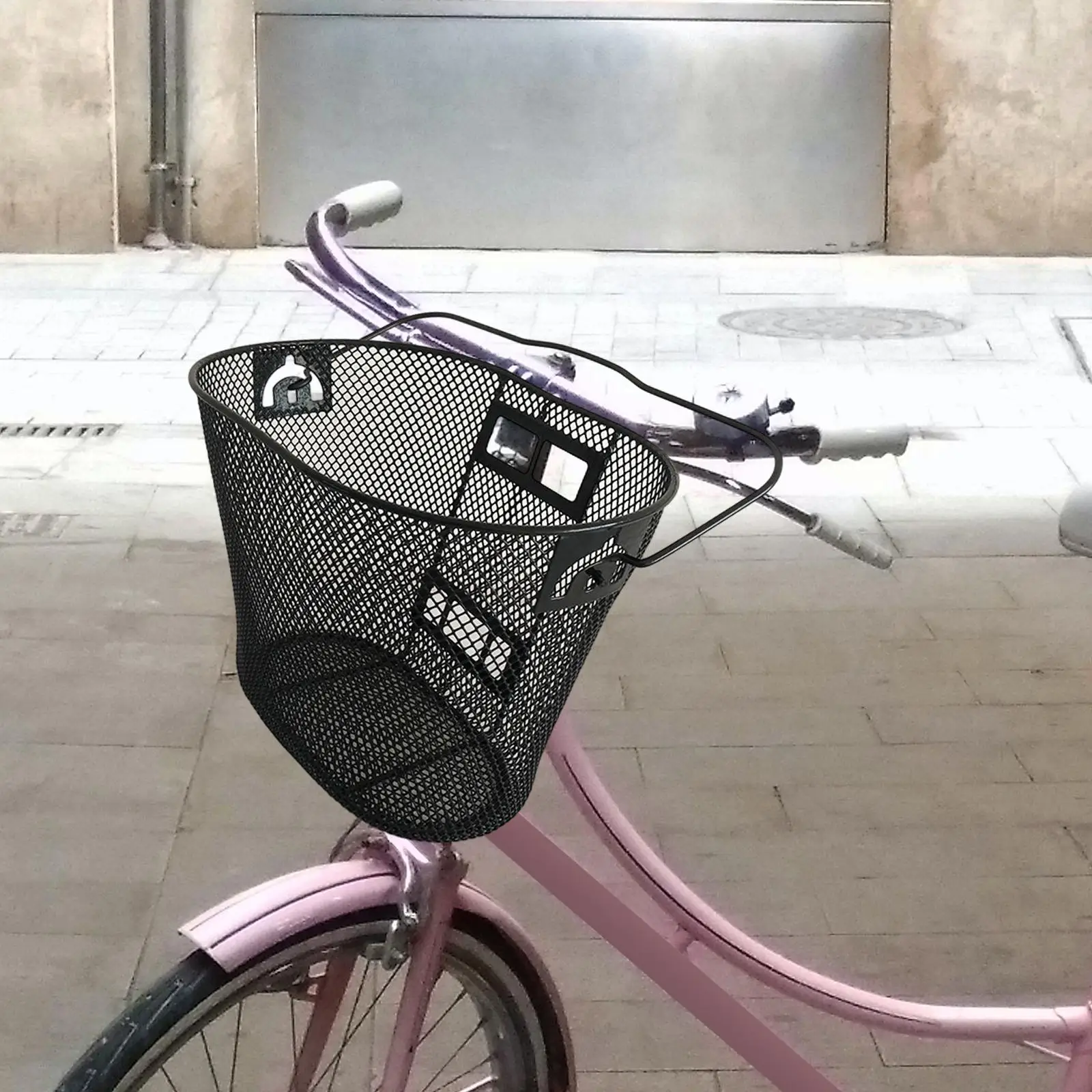 Bicycle Basket Bicycle Front Cargo Basket Waterproof Portable Iron Front Bike Basket for Folding Bikes Mountain Bikes Commuting