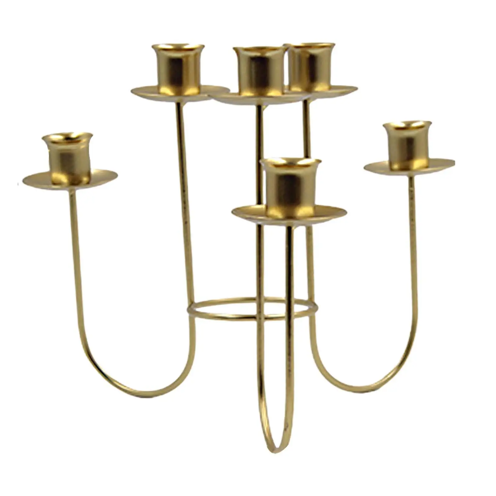 Multi Arms Metal Candle Holder Candle Stand 10x8inch Decorative Iron Art Table