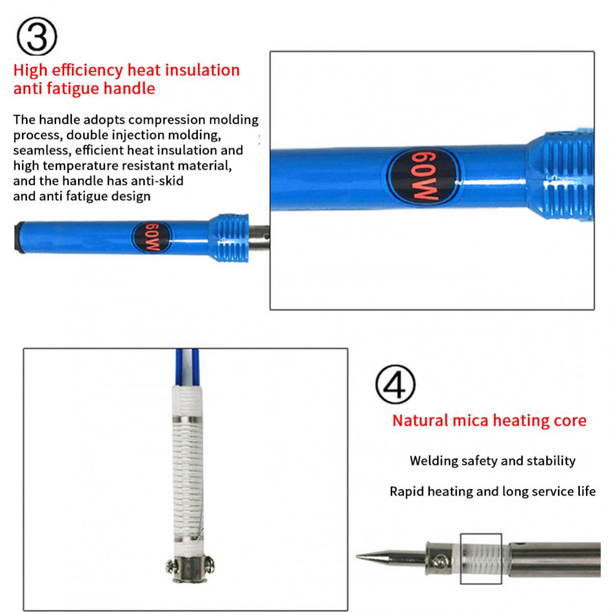 Nombre 2, Fer à souder à température réglable 220V 110V 30W 40W 60W, outil de réparation de pointes de crayon thermique à souder électrique US/EU P