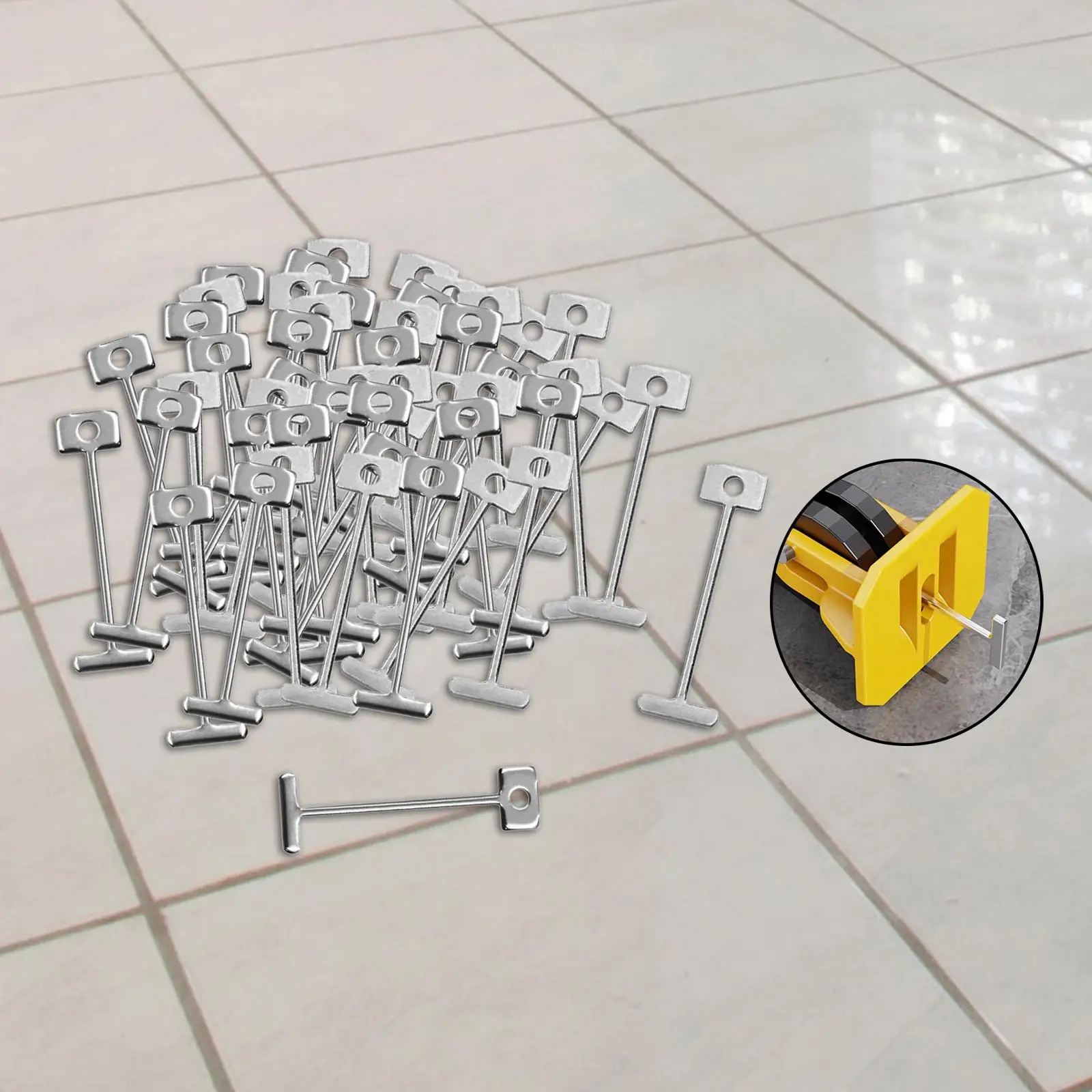 50Pcs Replacement Tile Leveling System T Pins for Builing Walls & Floors Tiling Construction Tools