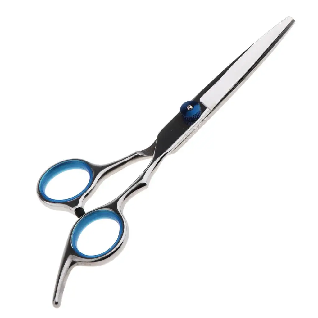 Smooth Polished Salon Home Cutting Scissor Shear w/ Silicone Finger Inserts