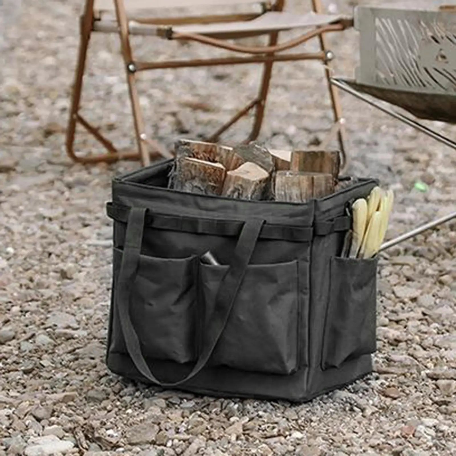 Household Wide Mouth Tool Bag Folding Containers Picnic Cooker Tote for Fishing Travel