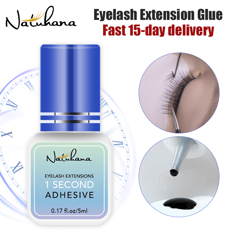 Best of NATUHANA Eyelash Extension Glue 2-3s Fast Dry Non Odor No Simulation Individual Strong False Lashes Glue Adhesive Makeup Tools Reviews & Tips