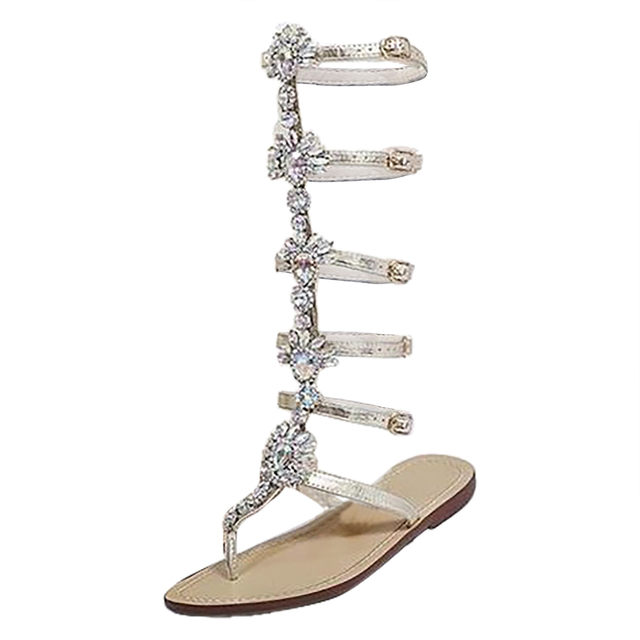 Diamante gladiator fashion sandals uk