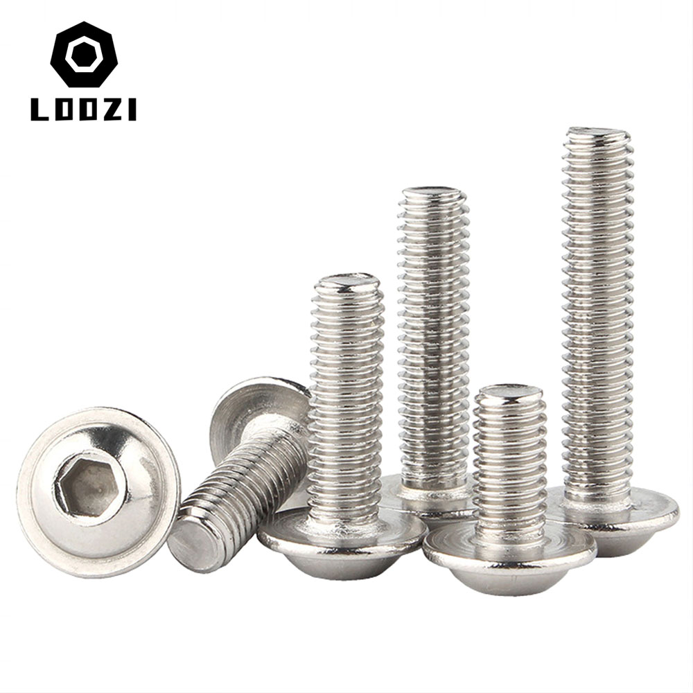 Innen sechs kant schraube mit Innen sechs kant m2 m2, 5 m3 m4 m5 m6 m8 2,5 Innen sechs kant schrauben aus Edelstahl mit Unter leg scheibe – Detail 3