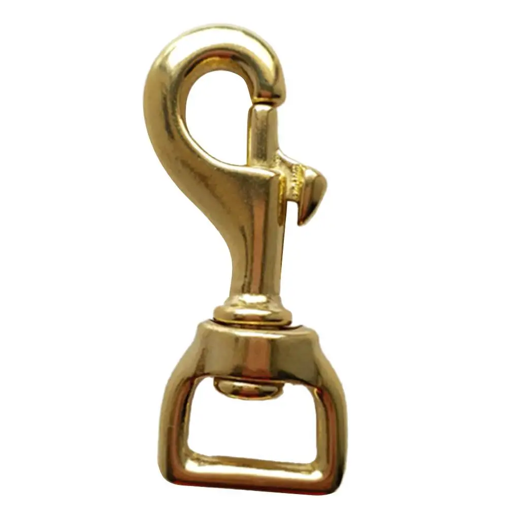 Heavy Duty Brass Single Ended Square Swivel Eye Bolt Snap Hook Clip for Underwater Scuba Diving Snorkeling Camping Hiking
