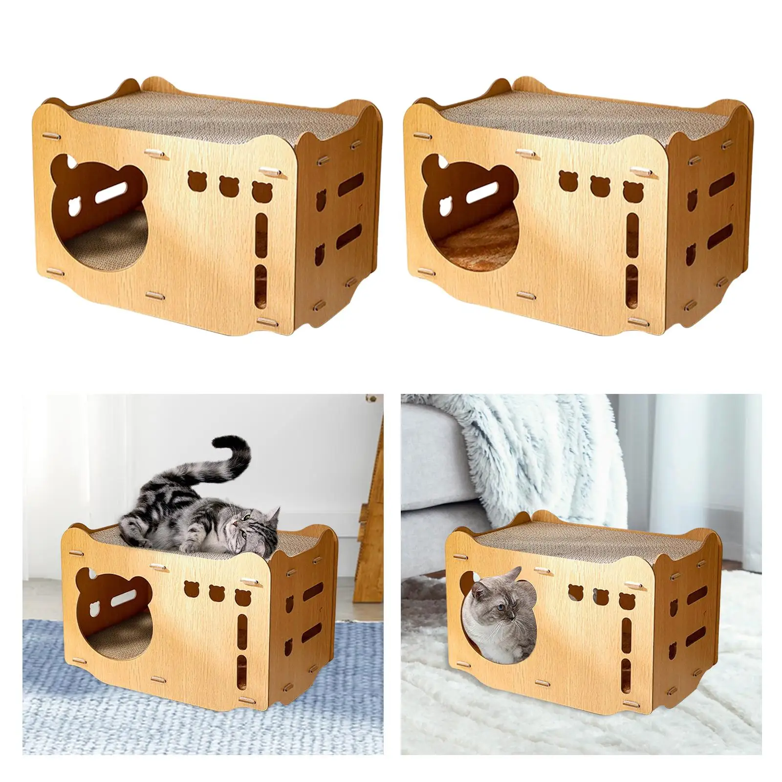 Cat Scratcher Bed, Durable Claws Care Scratching Pad, Cat Lounge Bed, Cardboard Cat House, Furniture Protection Pet Supplies