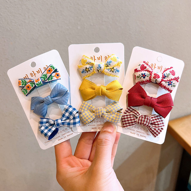 ☆TATIANA☆ Set Cute Ribbon Hair Pinch Pin Set HB2215 MUSINSA | TATIANA (Set) Cute Ribbon Hair Pinch Pin Set HB2215