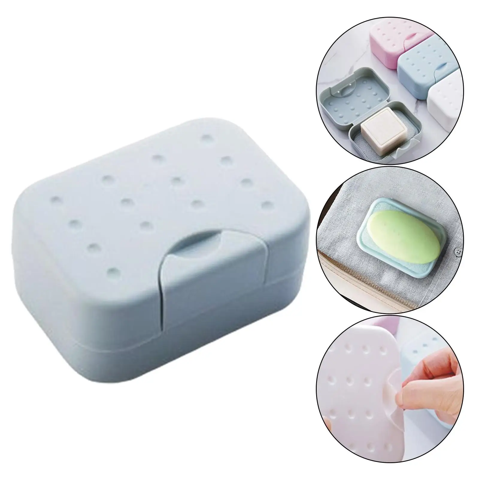 Portable Travel Soap Box Case Dish Container Soap Bar Holder for Hiking Bathroom Strong Sealing Leakproof with Sponge Saver
