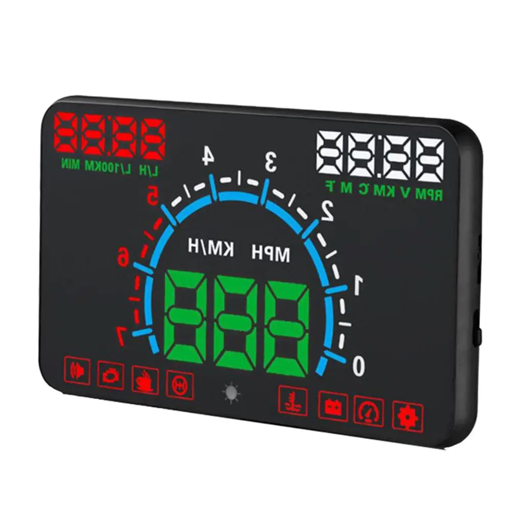  HD Car HUD  Display  Speedometer Overspeed Warning Automatic